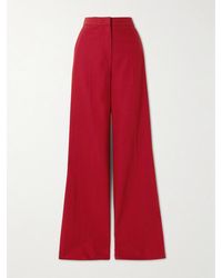 Max Mara - Ruggero Hose Mit Weitem Bein Aus Baumwoll-Twill - Lyst