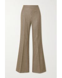 Stella McCartney Mona Houndstooth Wool Flared Trousers - Multicolour
