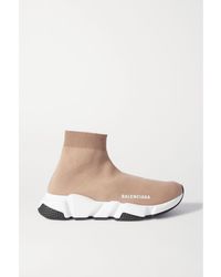 Balenciaga - Speed Lt Logo-Print Stretch-Knit High-Top Sneakers - Lyst