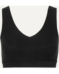 Chantelle Soft Stretch Cropped Jersey Top - Black