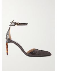 Tom Ford - Pumps Aus Leder Mit Schlangeneffekt - Lyst