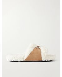 Balenciaga - Buckle-Detailed Suede-Lined Slip-On Flats - Lyst