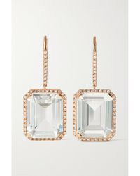 SHAY - 18-Karat Rose, Topaz And Diamond Earrings - Lyst