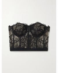 McQueen - Bustier Aus Spitze Aus Einer Baumwollmischung - Lyst