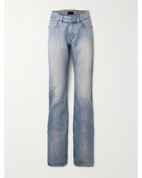 Balenciaga - Frayed Low-Rise Straight-Leg Jeans - Lyst
