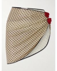 Oséree - Lumière Appliquéd Polka-Dot Stretch-Lurex Pareo - Lyst