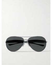 Bottega Veneta - Sardine Aviator-Style-Tone Sunglasses - Lyst