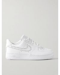 Nike - Air Force 1 '07 Crystal-Embellished Leather Sneakers - Lyst