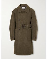 Lemaire - Belted Alpaca And Wool-Blend Felt Coat - Lyst