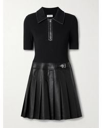 Jonathan Simkhai - Linnie Ribbed-Knit And Pleated Mini Dress - Lyst