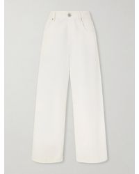Brunello Cucinelli - Embellished High-Rise Wide-Leg Jeans - Lyst