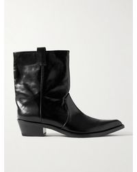 KHAITE - Clive Embroidered Leather Ankle Boots - Lyst