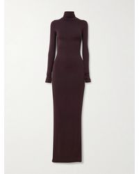 ÉTERNE - Stretch-Modal Jersey Turtleneck Maxi Dress - Lyst