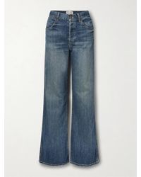 Nili Lotan - Terrell Hoch Sitzende Jeans Mit Geradem Bein Und Fransen - Lyst