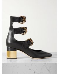 Chloé - Alizè Buckle-Embellished Leather Pumps - Lyst