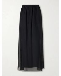 La Ligne - Freya Layered Silk-Chiffon Maxi Skirt - Lyst