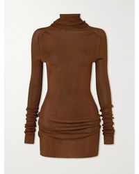 Victoria Beckham - Ribbed-Knit Turtleneck Top - Lyst