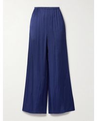 Diane von Furstenberg - Gianna Satin Wide-Leg Pants - Lyst