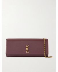 Saint Laurent - Kate Embossed-Leather Clutch - Lyst