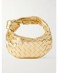 Bottega Veneta - Jodie Mini Knotted Intrecciato Metallic Leather Tote - Lyst