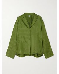 TOTEME - Hemd Aus Seiden-Twill Mit Stickereien - Lyst