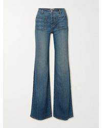 Nili Lotan - Florence Distressed High-Rise Flared Jeans - Lyst
