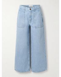 La Ligne - Izzie Cropped High-Rise Organic Wide-Leg Jeans - Lyst