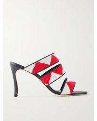 Manolo Blahnik - Capro 90 Woven Sandals - Lyst