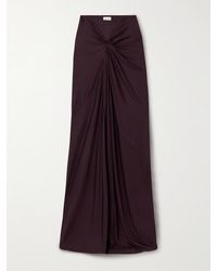 Dries Van Noten - Gathered Jersey Maxi Skirt - Lyst