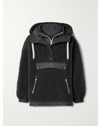 Brunello Cucinelli - Jacke Aus Fleece Aus Einer Wollmischung Mit Shell-Besätzen Und Kapuze - Lyst
