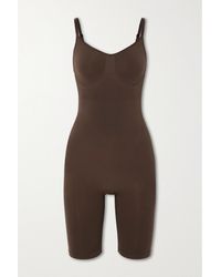 Skims Seamless Sculpt Low Back Bodysuit - Brown