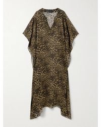 Nili Lotan - Erica Leopard-Print Silk Crepe De Chine Kaftan - Lyst