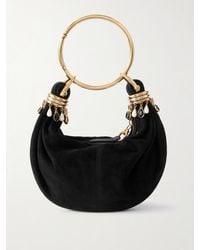 Chloé - Bracelet Kleine Schultertasche Aus Veloursleder Mit Lederbesätzen Und Verzierungen - Lyst