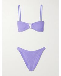 Hunza G - Misty Bikini Aus Seersucker Mit Kunstperle - Lyst