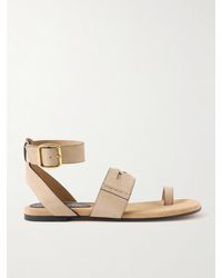 Stella McCartney - Gaia Buckled Brushed Vegan Sandals - Lyst