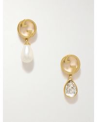 Gucci - Blondie-Tone, Faux Pearl And Crystal Earrings - Lyst