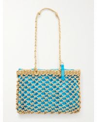 Jil Sander - Tangle Net Satin And Cotton Cord Shoulder Bag - Lyst