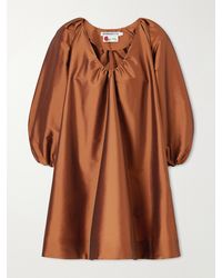 BERNADETTE - George Gathered Taffeta Mini Dress - Lyst