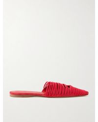 TOVE - Kenly Cord-Trimmed Suede Mules - Lyst