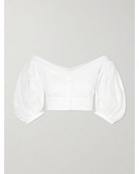 Thierry Colson - Clara Embroidered Cotton-Voile Blouse - Lyst
