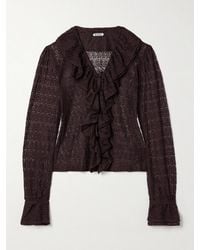 Bode - Ruffled Lace Blouse - Lyst
