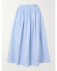 Gabriela Hearst - Shiva Gathered Cotton-Poplin Maxi Skirt - Lyst