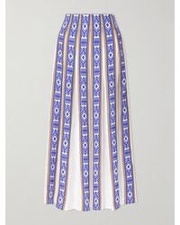 Emporio Sirenuse - Aurelia Pleated Printed Linen Midi Skirt - Lyst