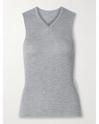 KHAITE - Renato Ribbed Wool-Blend Jersey Tank - Lyst