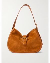 McQueen - Sac Porté Épaule En Daim À Finitions En Cuir T-Bar - Lyst