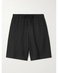 The Row - Stanton Wool-Twill Wide-Leg Shorts - Lyst