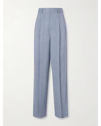 Loro Piana - Hector Pleated Wool, Silk And Linen-Blend Wide-Leg Pants - Lyst