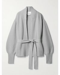 Sa Su Phi - E.R. Cardigan Aus Einer Gerippten Merinowoll-Kaschmirmischung Mit Bindegürtel - Lyst