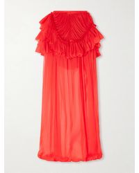 Dries Van Noten - Shelby Ruffled Silk-Chiffon Maxi Skirt - Lyst