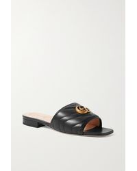 Gucci Jolie Flat Sandals - Black